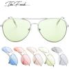 imageThe Fresh Classic Aviator Frame Light Color Lens XL Oversized Sunglasses Gift Box2silver