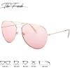 imageThe Fresh Classic Aviator Frame Light Color Lens XL Oversized Sunglasses Gift Box3glod