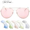 imageThe Fresh Classic Aviator Frame Light Color Lens XL Oversized Sunglasses Gift Box3glod