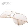 imageThe Fresh Classic Aviator Frame Light Color Lens XL Oversized Sunglasses Gift Box4glod