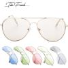 imageThe Fresh Classic Aviator Frame Light Color Lens XL Oversized Sunglasses Gift Box4glod