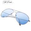 imageThe Fresh Classic Aviator Frame Light Color Lens XL Oversized Sunglasses Gift Box4ssilver