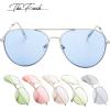 imageThe Fresh Classic Aviator Frame Light Color Lens XL Oversized Sunglasses Gift Box4ssilver