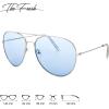 imageThe Fresh Classic Aviator Frame Light Color Lens XL Oversized Sunglasses Gift Box4ssilver
