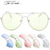 imageThe Fresh Classic Aviator Frame Light Color Lens XL Oversized Sunglasses Gift Box5silver