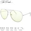 imageThe Fresh Classic Aviator Frame Light Color Lens XL Oversized Sunglasses Gift Box5silver