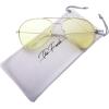 imageThe Fresh Classic Aviator Frame Light Color Lens XL Oversized Sunglasses Gift Box5silver