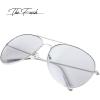 imageThe Fresh Classic Aviator Frame Light Color Lens XL Oversized Sunglasses Gift Box6silver