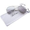 imageThe Fresh Classic Aviator Frame Light Color Lens XL Oversized Sunglasses Gift Box6silver