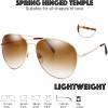 imageThe Fresh Classic Aviator Frame Light Color Lens XL Oversized Sunglasses Gift Box7glod