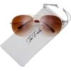 imageThe Fresh Classic Aviator Frame Light Color Lens XL Oversized Sunglasses Gift Box7glod
