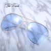 imageThe Fresh Classic Aviator Frame Light Color Lens XL Oversized Sunglasses Gift BoxGold
