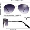 imageThe Fresh Classic Metal Frame Aviator Sunglasses  Exquisite PackagingSilverspring Temple