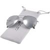 imageThe Fresh Classic Metal Frame Mirror Lens Aviator Sunglasses with Gift Box03ssilver