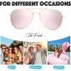 imageThe Fresh Classic Metal Frame Mirror Lens Aviator Sunglasses with Gift Box04gold