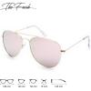 imageThe Fresh Classic Metal Frame Mirror Lens Aviator Sunglasses with Gift Box04gold