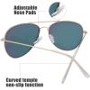 imageThe Fresh Classic Metal Frame Mirror Lens Aviator Sunglasses with Gift Box04gold