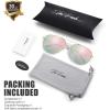 imageThe Fresh Classic Metal Frame Mirror Lens Aviator Sunglasses with Gift Box04gold