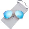 imageThe Fresh Classic Metal Frame Mirror Lens Aviator Sunglasses with Gift Box06gold