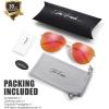 imageThe Fresh Classic Metal Frame Mirror Lens Aviator Sunglasses with Gift Box08 Gold