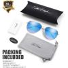 imageThe Fresh Classic Metal Frame Mirror Lens Aviator Sunglasses with Gift Box20bgold