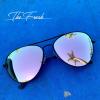 imageThe Fresh Classic Metal Frame Mirror Lens Aviator Sunglasses with Gift Box26black