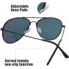 imageThe Fresh Classic Metal Frame Mirror Lens Aviator Sunglasses with Gift Box26black