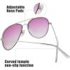 imageThe Fresh Classic Metal Frame Mirror Lens Aviator Sunglasses with Gift Box27silver