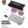 imageThe Fresh Classic Metal Frame Mirror Lens Aviator Sunglasses with Gift Box27silver
