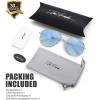 imageThe Fresh Classic Metal Frame Mirror Lens Aviator Sunglasses with Gift Box28gold