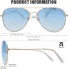 imageThe Fresh Classic Metal Frame Mirror Lens Aviator Sunglasses with Gift Box28gold