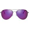 imageThe Fresh Classic Metal Frame Mirror Lens Aviator Sunglasses with Gift Box31silver Spring Temple