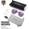 imageThe Fresh Classic Metal Frame Mirror Lens Aviator Sunglasses with Gift Box31silver Spring Temple