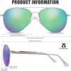 imageThe Fresh Classic Metal Frame Mirror Lens Aviator Sunglasses with Gift Box32gold Spring Temple