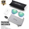 imageThe Fresh Classic Metal Frame Mirror Lens Aviator Sunglasses with Gift Box32gold Spring Temple