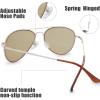 imageThe Fresh Classic Metal Frame Mirror Lens Aviator Sunglasses with Gift Box35gold Spring Temple