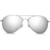 imageThe Fresh Classic Metal Frame Mirror Lens Aviator Sunglasses with Gift Box36 Sliver Spring Temple