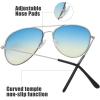 imageThe Fresh Classic Metal Frame Oceanic Color Lens Aviator Sunglasses Gift Box3silver