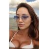 imageThe Fresh Classic Metal Frame Oceanic Color Lens Aviator Sunglasses Gift Box3silver
