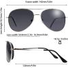 imageThe Fresh Classic Metal Frame Polarized Lens Aviator Sunglasses with Gift BoxAv103silverspring Hinges