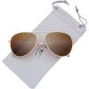imageThe Fresh Classic Metal Frame Polarized Lens Aviator Sunglasses with Gift BoxGold
