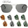 imageThe Fresh Classic Retro Metal Frame Polarized Sunglasses Rectangular Sun Glasses2silver