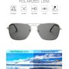 imageThe Fresh Classic Retro Metal Frame Polarized Sunglasses Rectangular Sun Glasses2silver