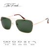 imageThe Fresh Classic Retro Metal Frame Polarized Sunglasses Rectangular Sun Glasses3gold