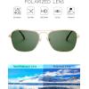 imageThe Fresh Classic Retro Metal Frame Polarized Sunglasses Rectangular Sun Glasses3gold