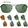 imageThe Fresh Classic Retro Metal Frame Polarized Sunglasses Rectangular Sun Glasses4gun Grey