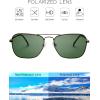 imageThe Fresh Classic Retro Metal Frame Polarized Sunglasses Rectangular Sun Glasses4gun Grey