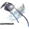 imageThe Fresh Classic Retro Metal Frame Polarized Sunglasses Rectangular Sun Glasses96402gun Greyblue Temple