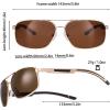 imageThe Fresh Classic Retro Metal Frame Polarized Sunglasses Rectangular Sun Glasses96404goldbrown Temple