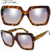 imageThe Fresh Classic Square Oversized Frame Sunglasses Retro Fashion Designer Collection4tortoise